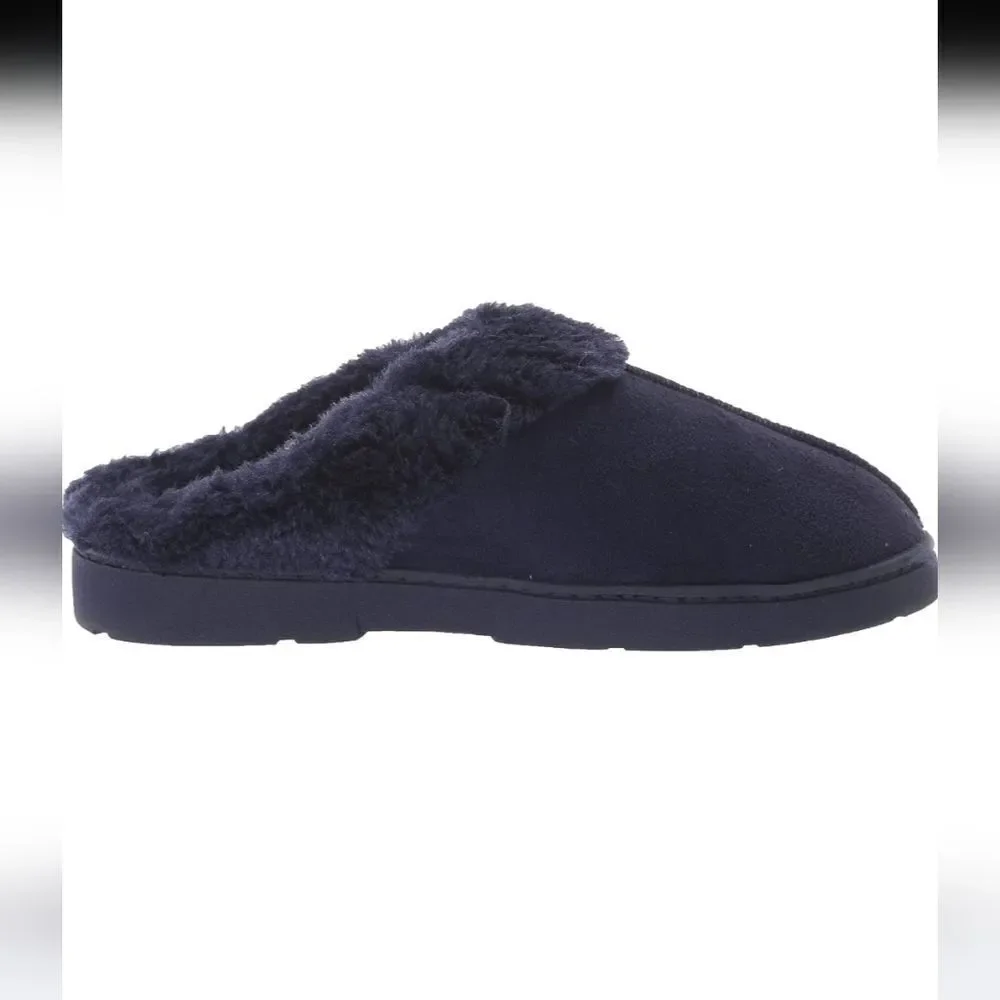 MUK LUKS Kids Polysuede Clog Slipper, Royal Blue, size large 5/6 youth